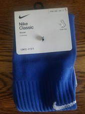 NIKE Classic Youth Cushioned DRI-FIT Soccer Socks Royal Blue - YTH 13C-3Y NWT