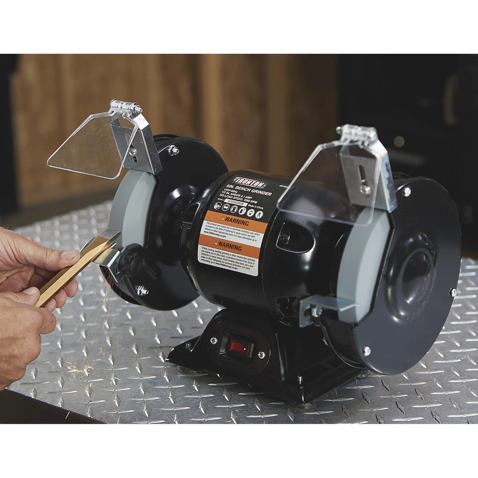 Ironton Benchtop Grinder with 6in. Wheel, 2.1 Amps, 1/2 HP, 3560 RPM Max. Speed - Image 4 of 4