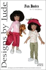 Fun Basics Doll Clothes Sewing Pattern for 12" Bethany Kish Designs by Jude