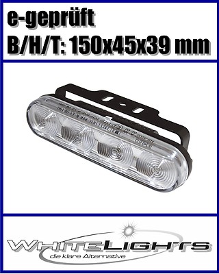 LED Tagfahrlicht Standlicht Positionslicht DRL im Alugehäuse für Motorrad