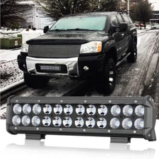 20"30"40"50" LED Work Light Bar Quad Row Spot Flood Combo Offroad Driving Truck