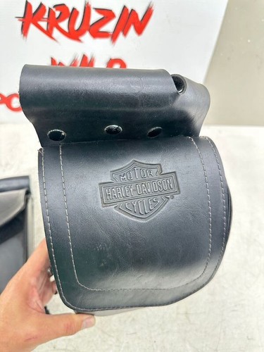 1999 HARLEY FLH ELECTRA GLIDE Saddlebag Bumper Rails Storage Pocket Luggage OEM - Picture 15 of 20