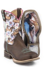 GIRLS TIN HAUL CHESTNUT AND DAISY BOOTS STYLE 14-018-0077-0825