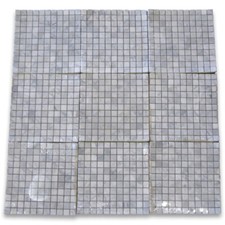 Azulejo de mosaico cuadrado C24XT Carrara mármol blanco 1"x1" Venato Bianco