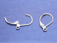 50 pcs Silver Plated French Lever Back Earwire Ear Wire Earring Hook with Hoop