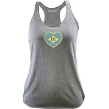 Original Ladies Delaware Heart State Flag Racerback Tank Top