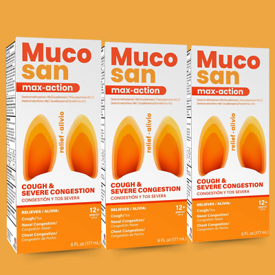 Menper Mucosan Max-Action Cough & Severe Congestion - 6 fl oz (3-Pack)