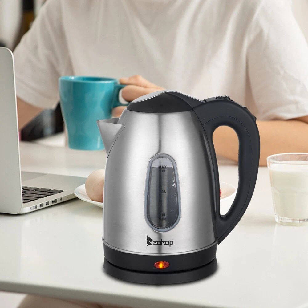 Stainless Steel 1.8L Electric Kettle with Water Window