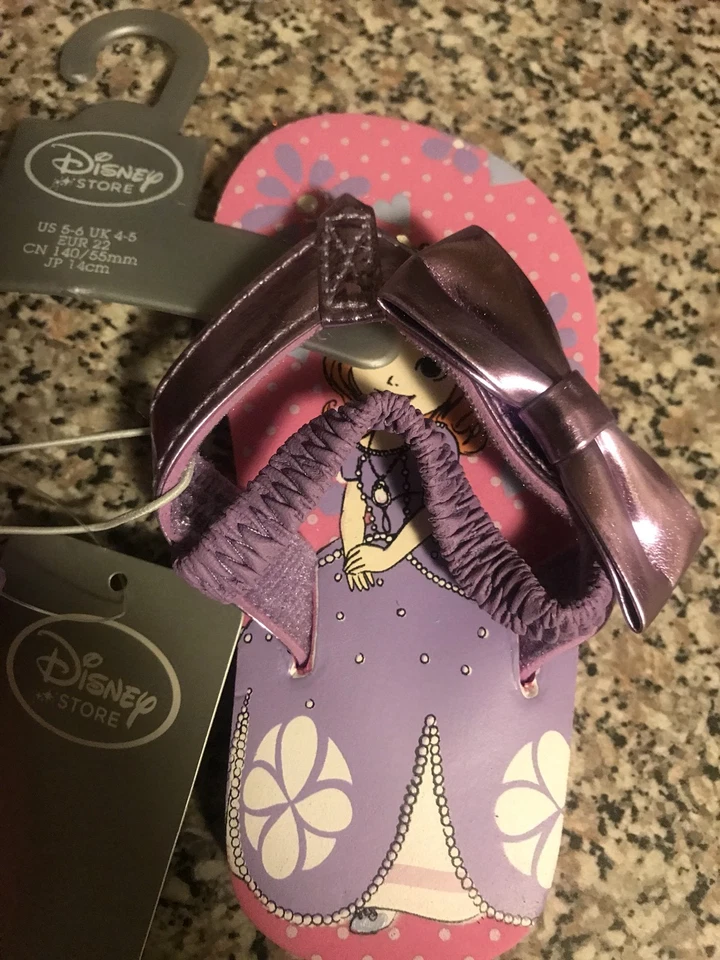 Nuevo Disney Store Sofía Las Primeras Sandalias Zapatos Niñas Chanclas Talla 5/6 Foto 3 de 4
