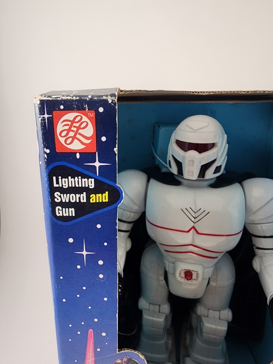 NEW 1997 Vintage STARRIORS Walking Robot Light Storrier Gun In Box