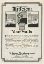 Mellotone Paints Varnish 1919 Lowe Brothers Company Dayton OH Vintage Print Ad
