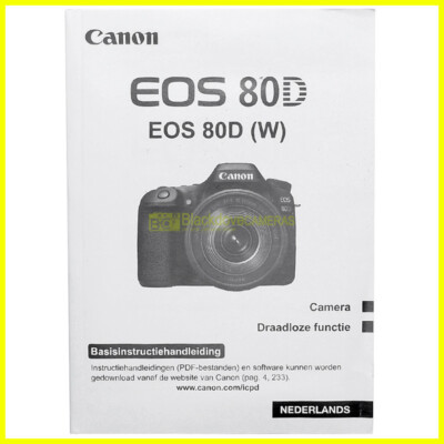 Canon EOS 80D Grundanleitung in Deutsch. Bedienungsanleitung.