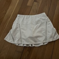 Lucky In Love Girls Mini Inline White Tennis Skort Size M