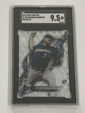 2018 Topps High Tek #HT-BW Brandon Woodruff RC SGC 9.5 Mint+ Triangles