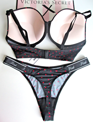 Lingerie Victoria's Secret - Teddy Noir Et Fuchsia - Taille 34B - Neuf Avec Étiquettes