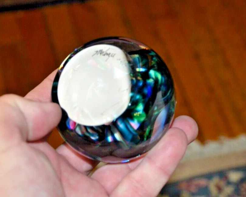 Daniel McKenna PISAPAPELES VIDRIO MÁRMOL 3" FIRMADO 2004 Foto 3 de 4