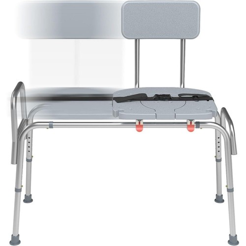 NEW WAYES Sliding Transfer Bench Bathtub Shower Chair Height Adjustable