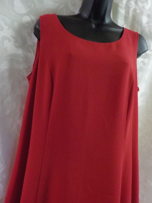 Danny & Nicole Maxi Dress Size 14 Red Sleeveless Full Lined Boat Neck  Dressy EUC | eBay