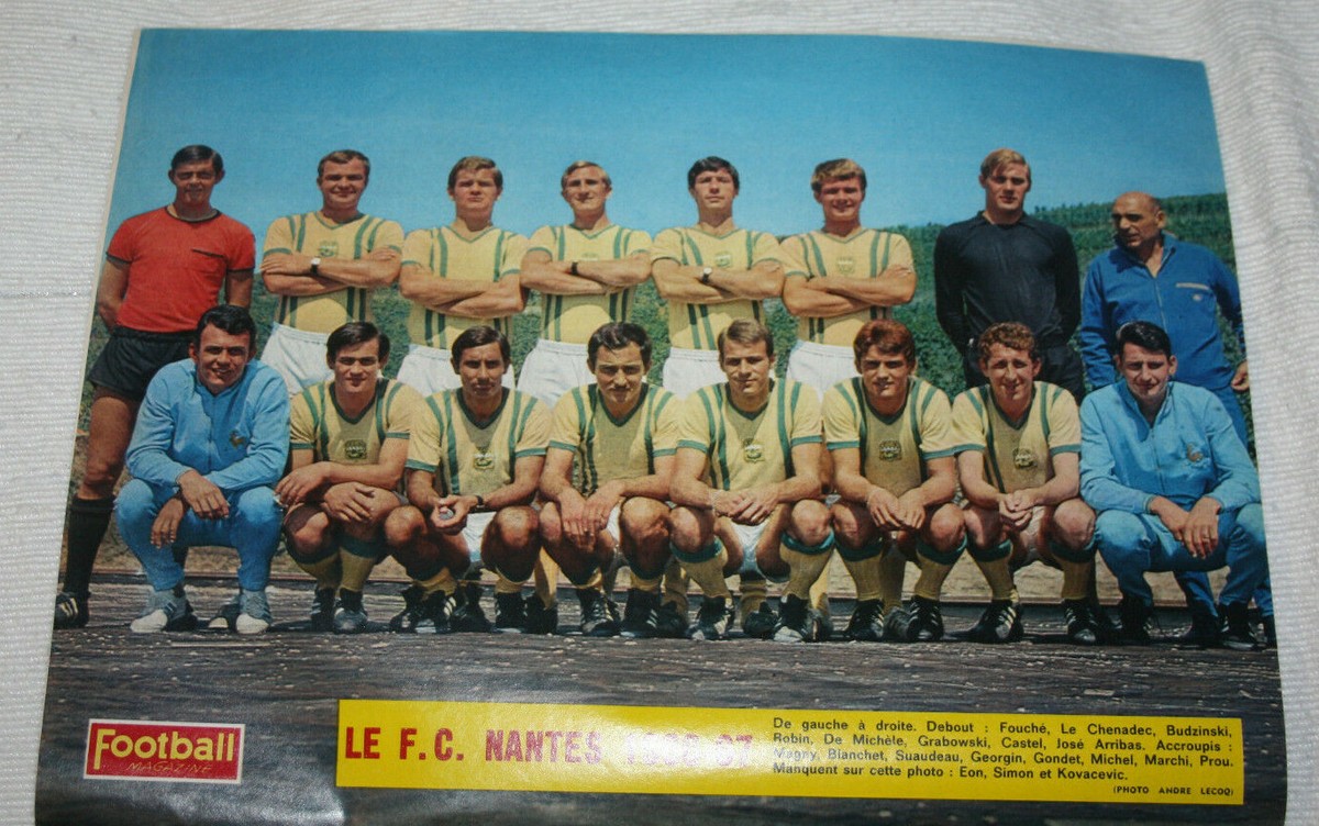 FOOTBALL POSTER Budzinski Fc Nantes V Chorda Girondins Bordeaux 1966-67 EUR 7,99 - FR