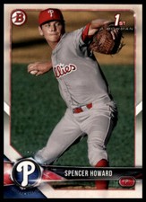 Spencer Howard 2018 Bowman #BP91 Prospects Philadelphia Phillies