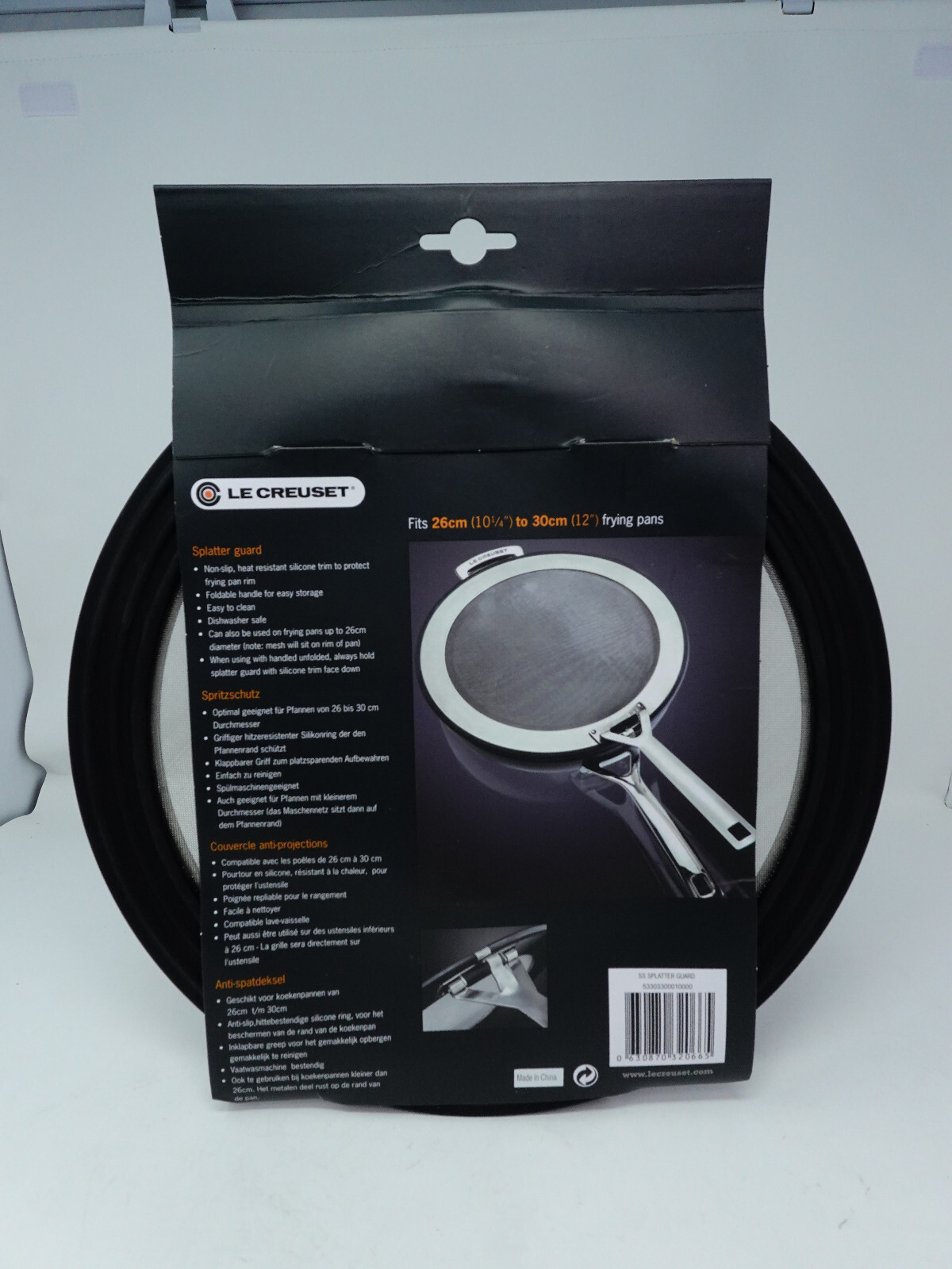 LE CREUSET STAINLESS STEEL SPLATTER GUARD, 10.25" 12", NIP eBay