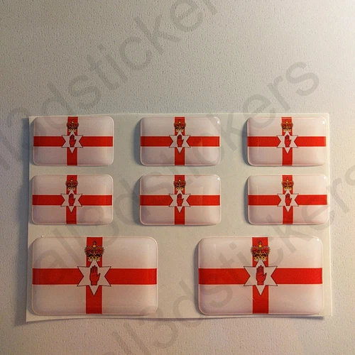 Sticker Northern Ireland Resin Domed Stickers Northern Ireland Flag 3D Adhesive