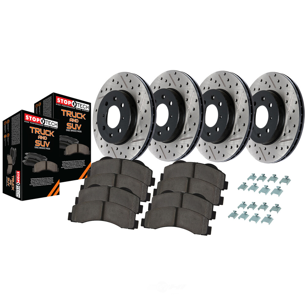 Disc Brake Upgrade Kit-Truck Kit - Slotted and Drilled - Front and Rear ...