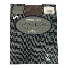 Evan-Picone Business Sheer Light Control Top Pantyhose-Platinum SZ Small (P2)