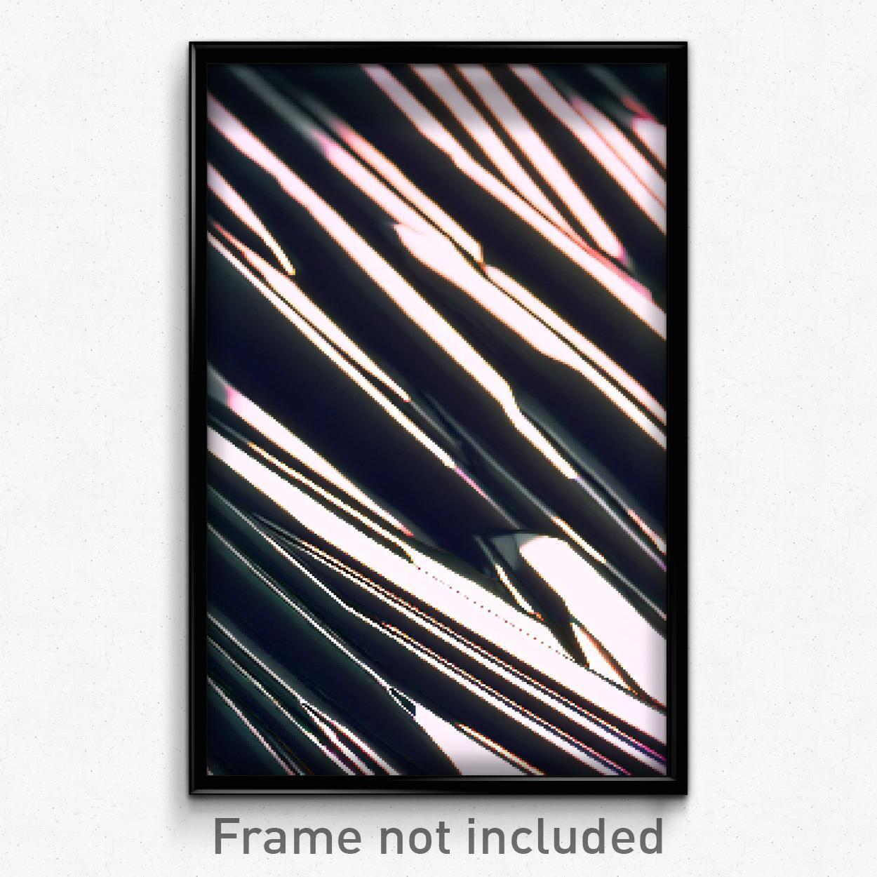 8-Bit Psychedelic Trippy Pixel Art Poster - Glossy Ridge Video Game Print