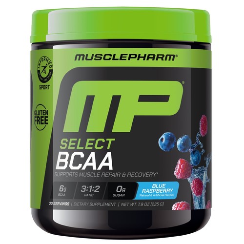 MusclePharm Essentials BCAA Powder - 30 Servings, Blue Raspberry