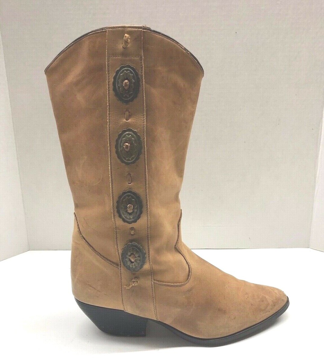 Brown‎ Boots Size 9.5D MENS UNBRANDED WORK COWBOY BROWN BOOTS SIZE 9.5 D | eBay main image 3