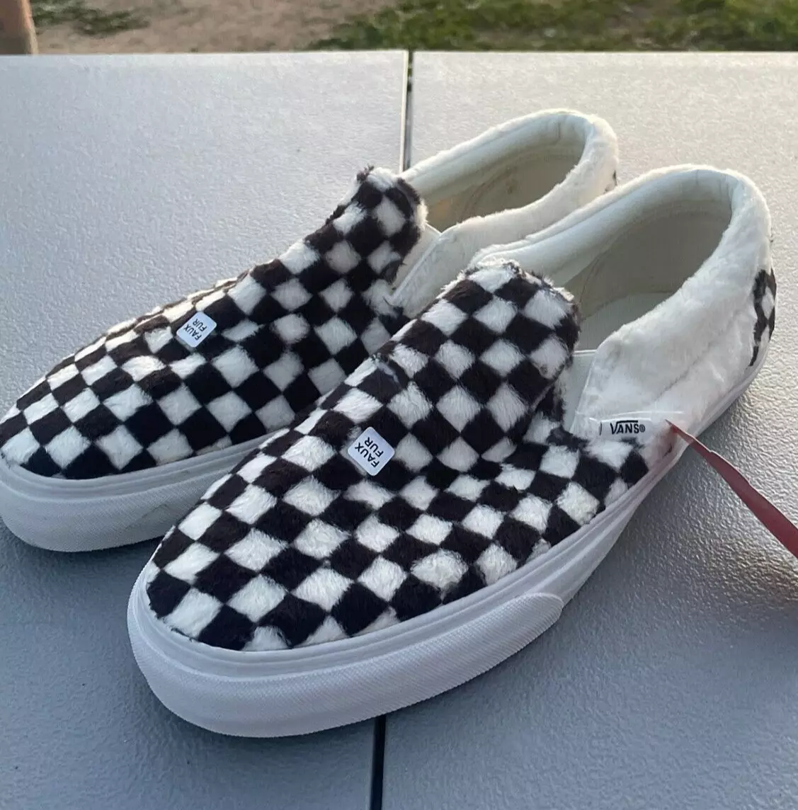 Size 12 Vans Classic Sherpa Checkerboard | eBay