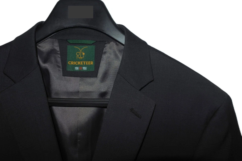 Nuevo sin etiquetas Traje Abrigo Deportivo Para Hombre 48L CRICKETEER Mezcla Lana Dallass en Gris Carbón Foto 3 de 4