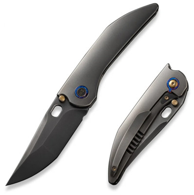 We Knife Co Ltd Attor Folding Knife 3.5'' CPM-20CV Steel Blade Titanium Handle