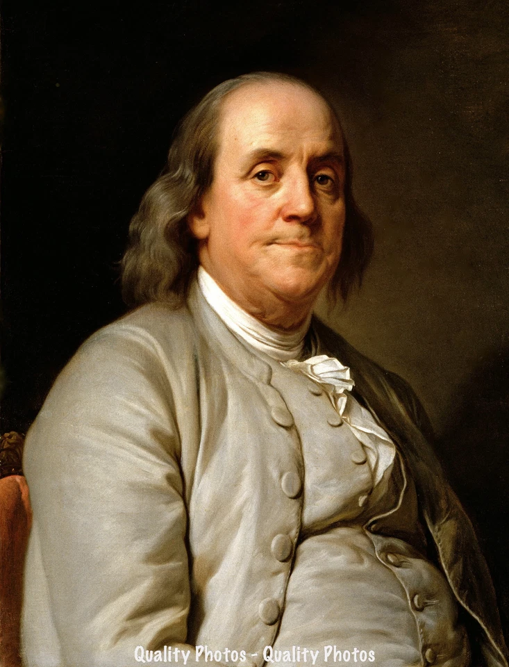GOODS GALORE Ben Franklin Portrait 8.5x11" Photo Print Joseph Siffrein Duplessis American