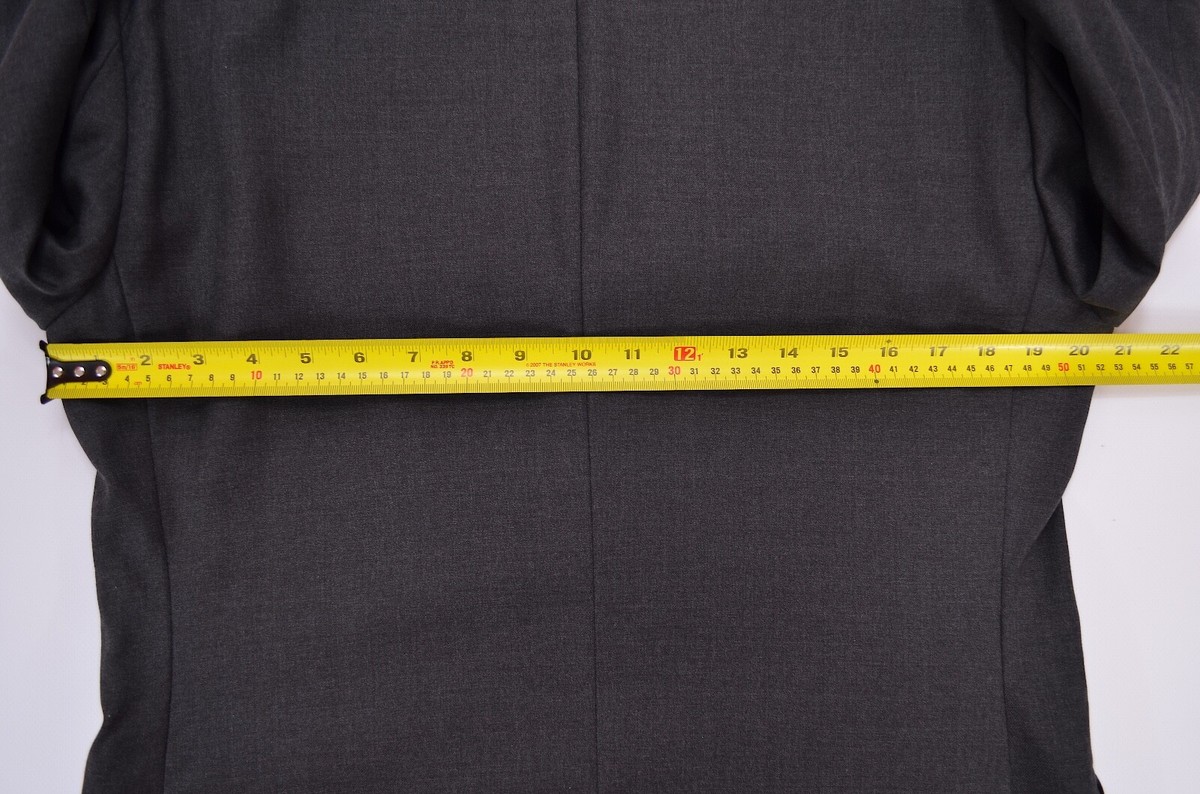 Hackett London Loro Piana Merino Wool Gray Suit Jacket Blazer Mens