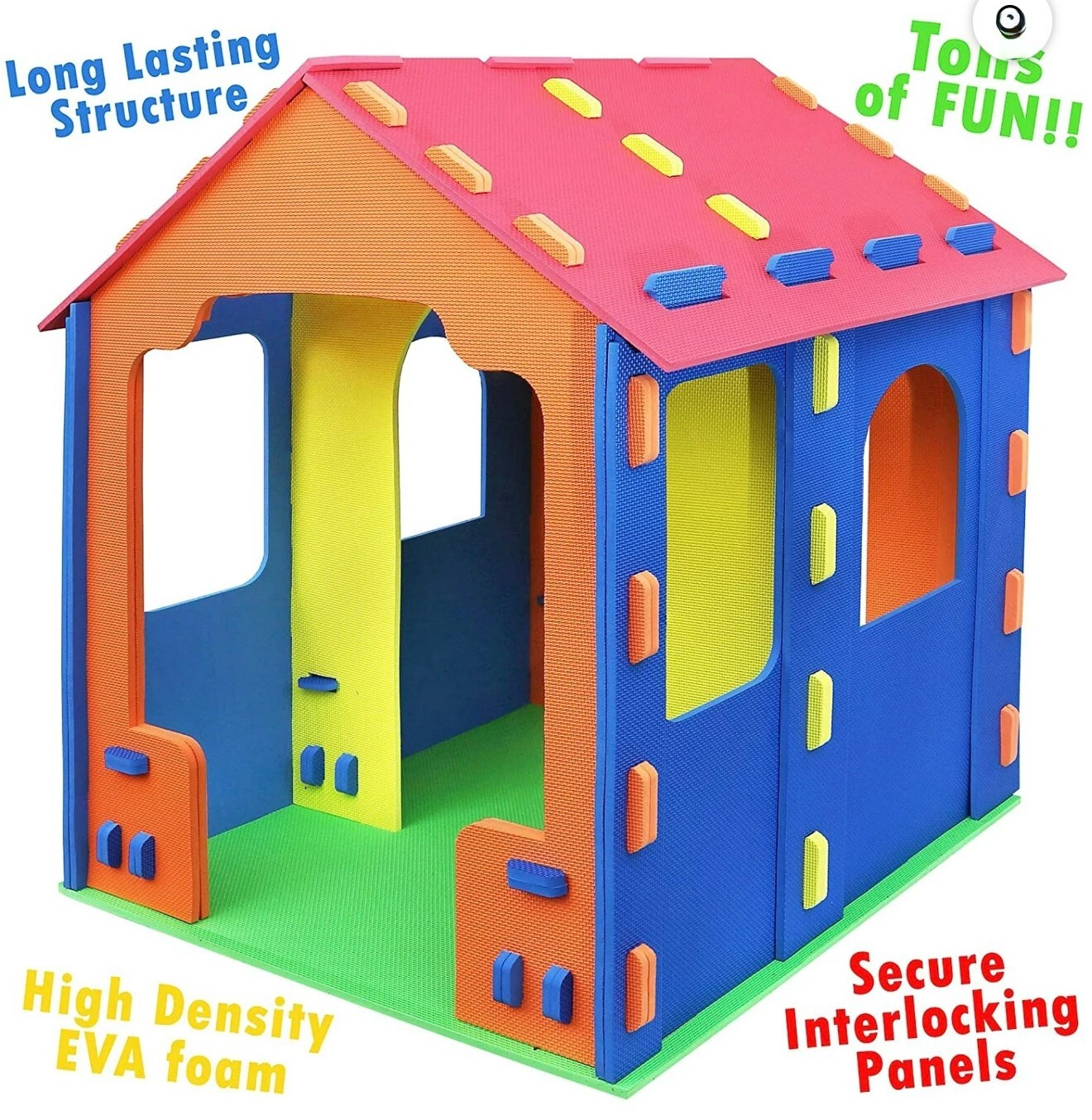 Click N' Play Giant Kids Foam Playhouse Play Tent Indoor and Outdoor Tiles New