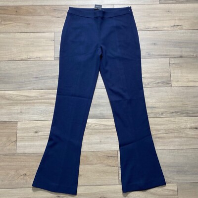 Club Monaco Womens Slim Fit Kick Flare Leg Pants Size 8 Blue
