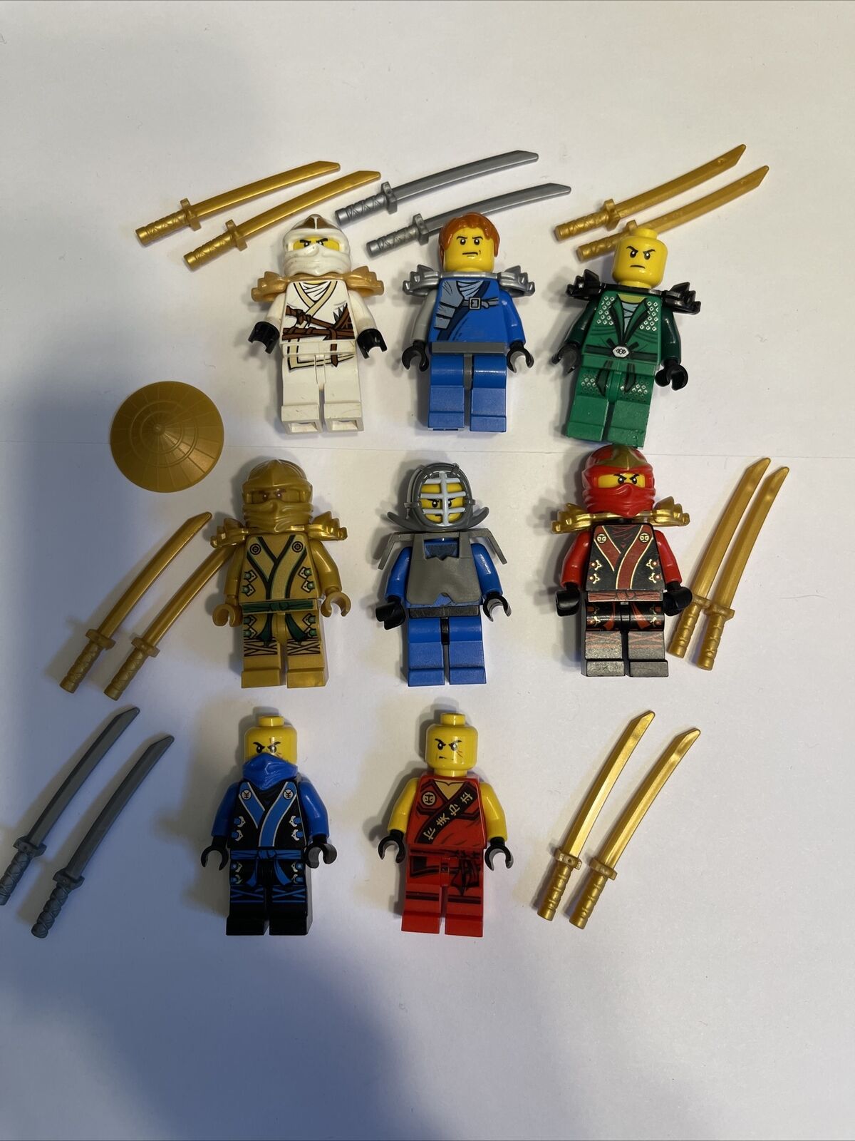 Lego Ninjago Minifigures Lot of 8 Golden Ninja, Zane ZX, Jay ZX, Lloyd ZX & more