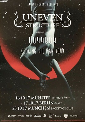 UNEVEN STRUCTURE  2017 TOUR - orig. Concert Poster -- Konzert Plakat - DIN A1