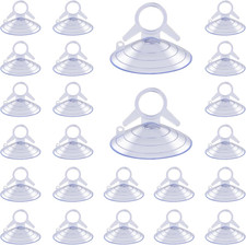 24 PCS Glass Strong Transparent Suction Cups, Windshield Sunshade Dovetail Sucke