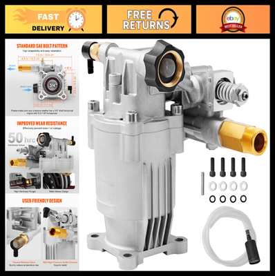 #ad High Performance Pressure Washer Pump 2500 3400 PSI 2.5 GPM 3 4quot; Shaft Replace $107.99