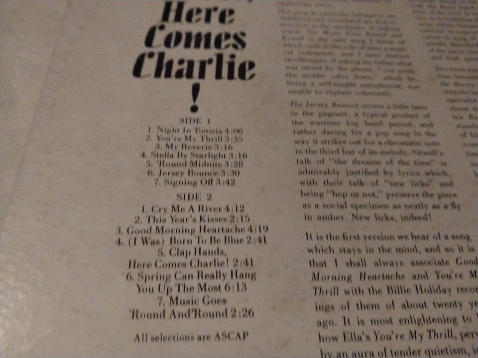 ELLA  FITZGERALD LP CLAP  HANDS Original Verve HERE  COMES  CHARLIE  Jazz VG++ Foto 3 de 4