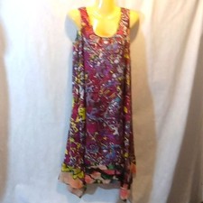 Simply Vera Vera Wang Dress Womens XS Flowy Colorful Beachy Lagenlook Boho