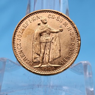 Ungheria 10 Corone 1904 KB Francesco Giuseppe I 3 39 grammi oro 900 vz