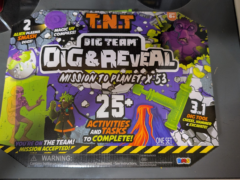 T.N.T. Dig Team Dig & Reveal Mission to Planet X-53 Space STEM Toy Slime NIB