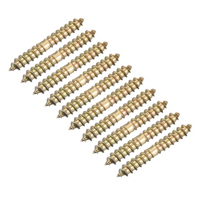 24pcs 4x25mm r Bolts Double Ended Thread Wood to Wood Dowel Screws