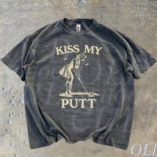 Kiss My Putt Retro Graphic T-Shirt, Vintage 1...