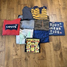 Lot of 9 Boys Size S 8 Winter Long Sleeve Nike, Levis, Hoodies, Minecraft, Camo