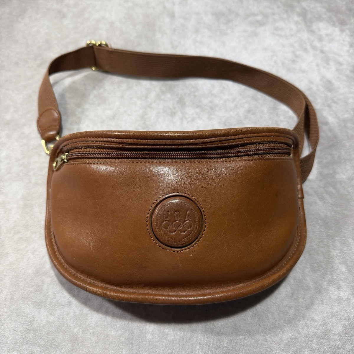 Coach USA 1996 Olympics Commemorative Leather Fanny Pack Waist